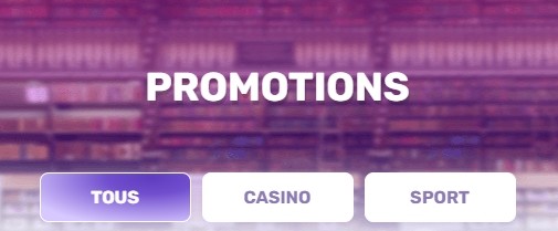 Bonus sportifs sur Slotspalace Casino